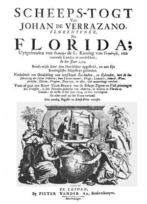Title page: Scheeps-togt Van Johan de Verrazano, Florentyner, na Florida