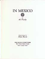 Frontispice et page de titre du livre IN MEXICO