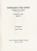 Frontispiece and title page of book, TOWARDS THE OPEN