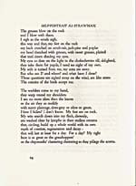 Poème, SELF PORTRAIT AS A STRAWMAN, et gravure sur bois de bout tirés du livre TOWARDS THE OPEN
