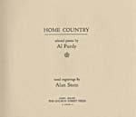 Title page of  book, HOME COUNTRY