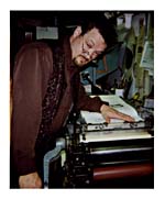 Photograph of George Walker printing