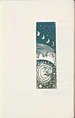 Poem, MOON IS NEW, and wood engraving from book, I MARRY THE EARTH