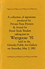 Title page and frontispiece of Wayzgoose 1 anthology