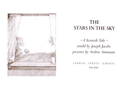 Page couverture tirée de Joseph Jacobs - « The Stars in the Sky : A Scottish Tale »